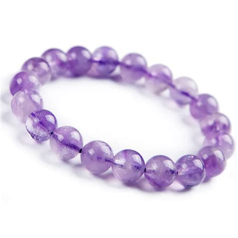 Mm Genuine Natural Amethyst Bracelets For Women Crystal Gemstone