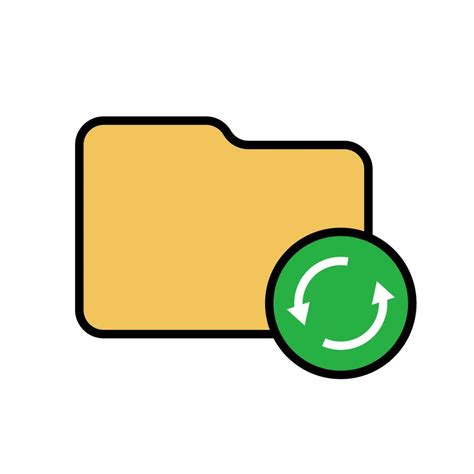 folder synchronization icon update  backup vector  vector