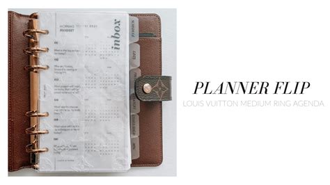 Louis Vuitton Mm Agenda Planner Flip Planner Update Set Up Youtube