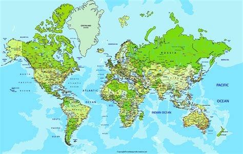Blank Printable World Map With Countries And Capitals