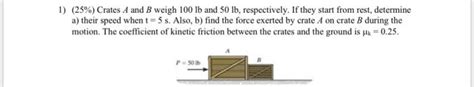 Crates A And B Weigh Lb And Lb Chegg