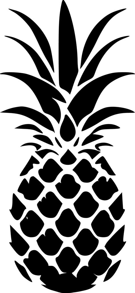 Pineapple Black And White Isolated Icon Vector Illustration 23568365 Vector Art At Vecteezy