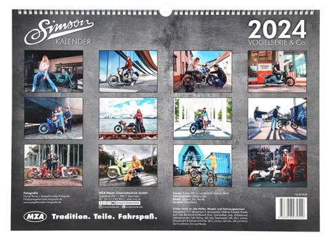 MZA Simson Vogelserie Co Kalender 2024 16 54