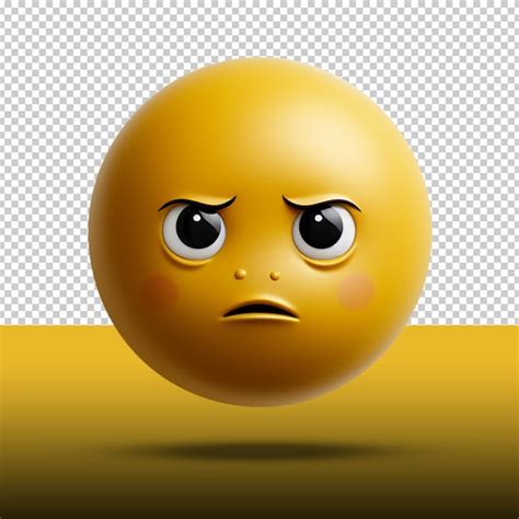 Premium Psd Angry Emoji Emoticon On Transparent Background Png Image