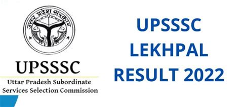 Upsssc Lekhpal Result 2023 Released Download Pdf And Check Cut Off