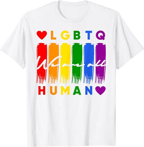 Lgbtq Human Rainbow Love Is Love Lgbt Gay Lesbian Pride T Shirt