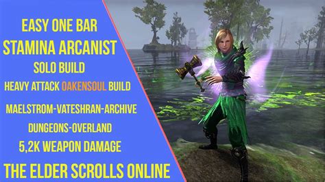 Easy One Bar Stamina Arcanist Solo Build ESO ArzyeLBuilds