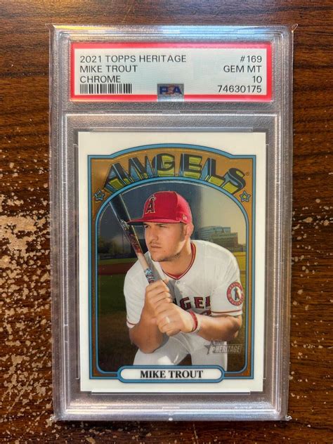 2021 Topps Heritage Chrome 169 Mike Trout For Sale Online EBay