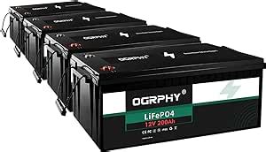 Amazon OGRPHY 4 Pack 12V 200Ah Lithium Battery Grade A Cells