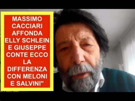 Massimo Cacciari Affonda Elly Schlein E Giuseppe Conte Ecco La