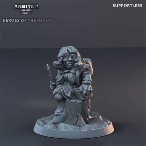 3D Printable Supportless Gnome Female 01 by Arbiter Miniatures - by ...