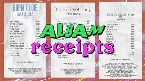 How To Make Music Album Receipts On Your Phone🎶🧾 Youtube