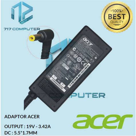 Jual Adaptor Charger Laptop Acer 19v 3 42A Original Shopee Indonesia