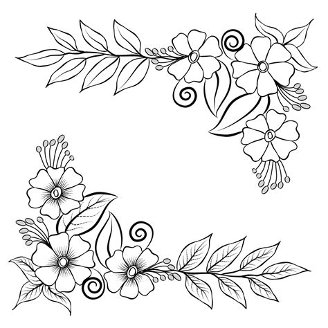 Simple Flower Border Designs To Draw