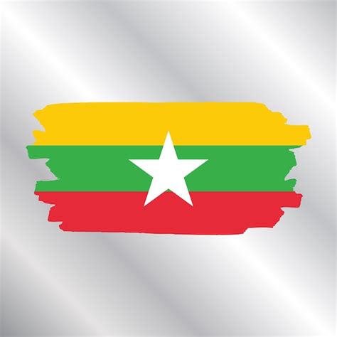 Premium Vector Illustration Of Myanmar Flag Template