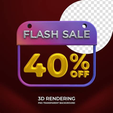 Premium Psd Flash Sale 40 Percent Off 3d Rendering Isolated