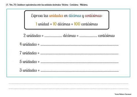 N Meros Decimales Quinto Educaci N Primaria A Os