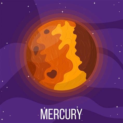 Planeta De Mercúrio No Espaço Universo Colorido Com Mercúrio