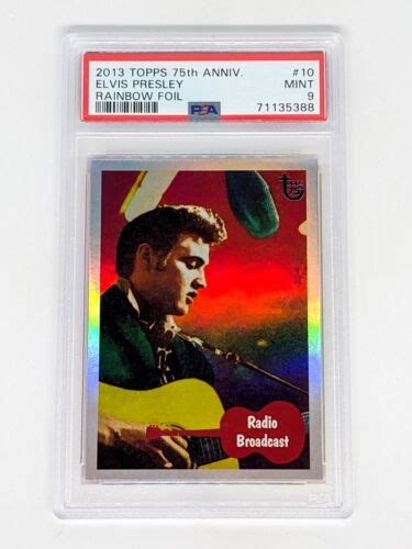 2013 Topps 75th Anniversary Rainbow Foil 10 Elvis Presley PSA 9 EBay