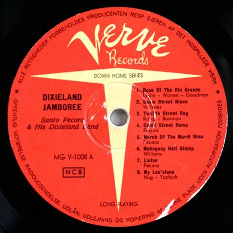 Dixieland Jamboree By Santo Pecora And His Dixie Land Jazz Band Lu