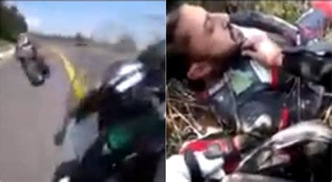 Motociclista Cae A Barranco Tras Chocar En Sentido Contrario Video