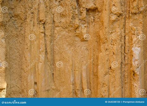 Close Up Of The Cliff Soil Surface Pha Chor Is A Tourist Attraction In