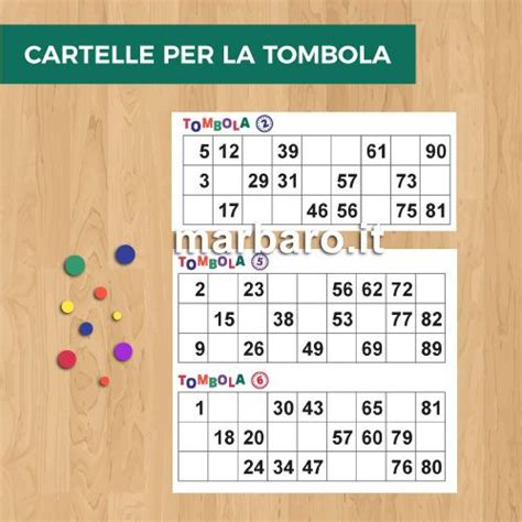 Cartelle Per La Tombola Da Stampare Fai Da Te Idee Fai Da Te