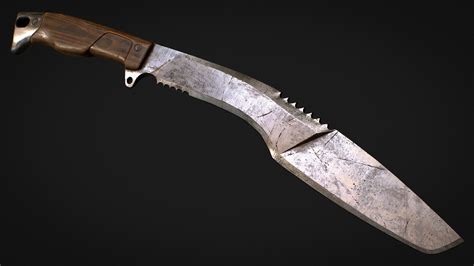 D Model Kukri Knife Vr Ar Low Poly Cgtrader