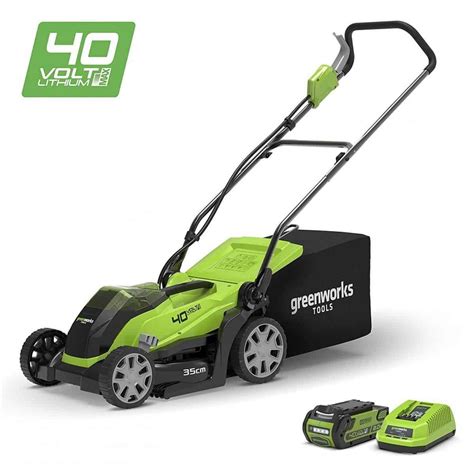 Greenworks 14-Inch 40V Cordless Lawn Mower Review - MO40B410 ...