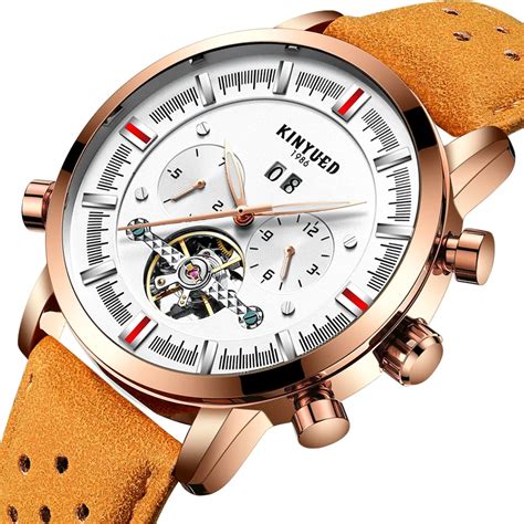 Kinyued Reloj Mec Nico Autom Tico Para Hombre Cron Grafo De Tourbillon