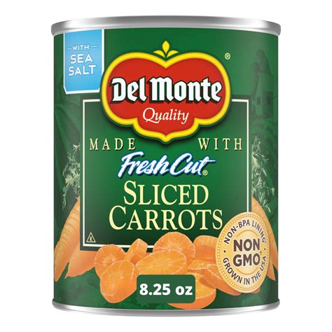 Del Monte Fresh Cut Sliced Carrots, No Preservatives, Non GMO, 8.25 oz