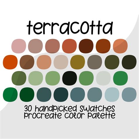 Terracotta Procreate Color Palette House Plant Terracotta Color