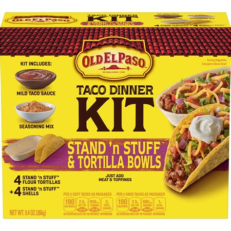 Hard And Soft Taco Dinner Kit Mexican Dishes Old El Paso