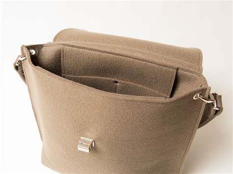 Off Wool Felt Flap Bag Taupe Tote Bag Taupe Bag Womens Bag