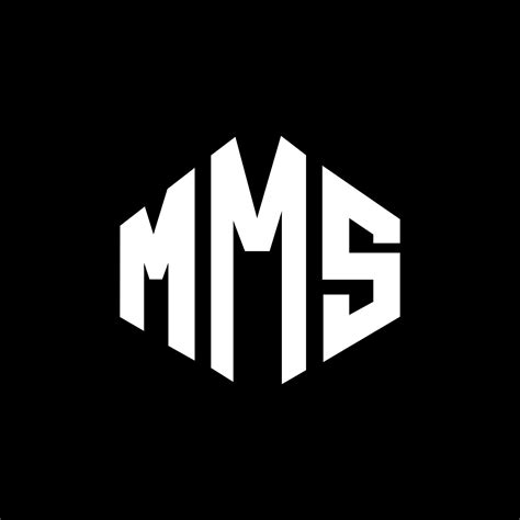 diseño de logotipo de letra mms con forma de polígono. diseño de