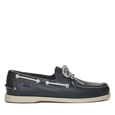 Mens Dockside Portland Leather Boat Shoe Blue Navy Mens Sebago® Shoes