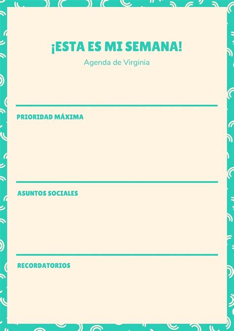 Plantillas De Plannings De Horario Semanal Editable Canva