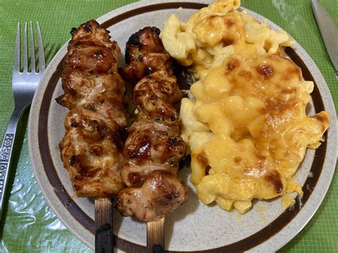 Homemade Yakitori With Macandcheese Rfood