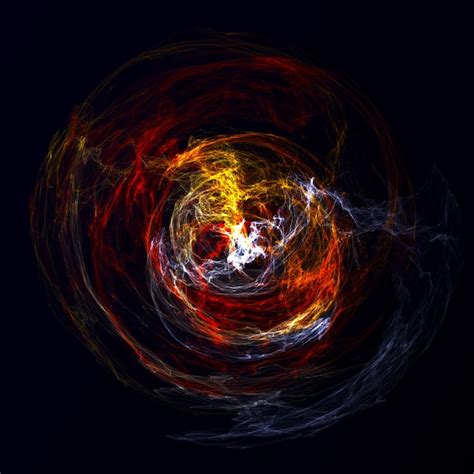 Flujo de energía fractal concepto de explosión de energía espacial