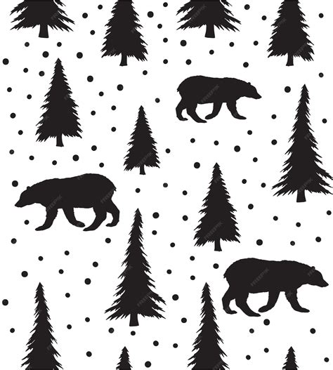 premium vector seamless pattern  bear