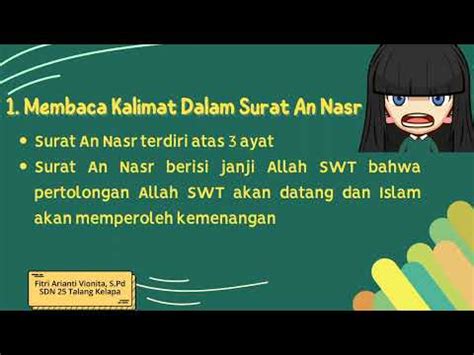 Pembelajaran Pai Sd Kelas Senangnya Belajar Surat An Nasr Youtube