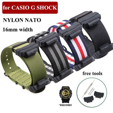 G Shock Nato Nylon Pulseira De Rel Gio Mm Resina Adaptador Para