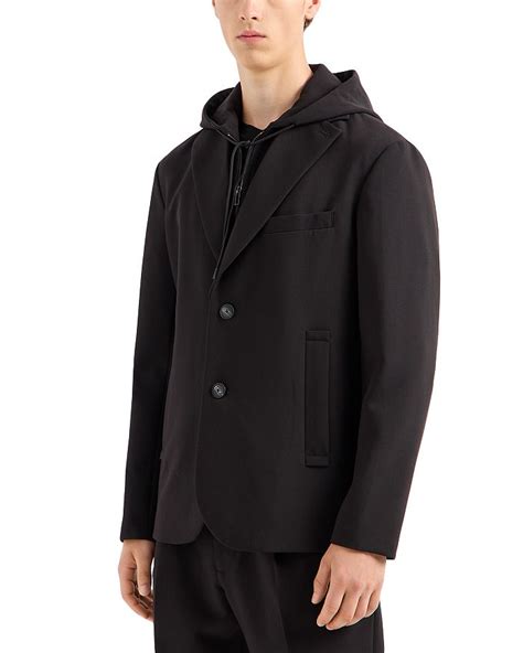 Emporio Armani Blazer With Detachable Hood Bloomingdales