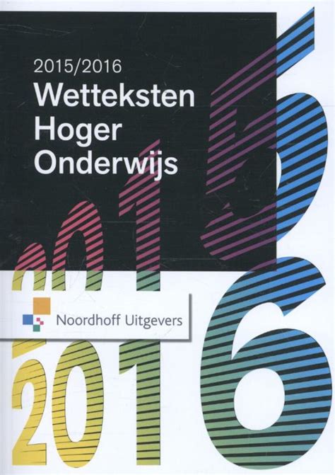 Wetteksten Hoger Onderwijs Editie 2015 2016 Tweedehands Boekenbalie