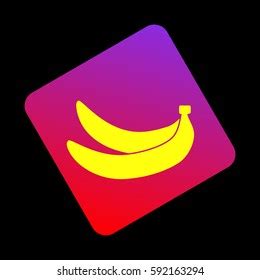 Banana Simple Sign Vector Yellow Icon Stock Vector Royalty Free