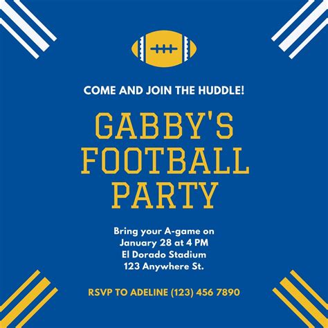 Customize 50 Football Invitations Templates Online Canva