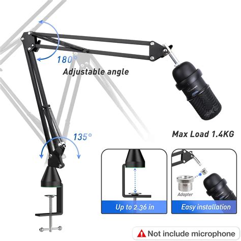 Solocast Boom Arm For Hyperx Microphone Stand For Hyperx Solocast White Mic Arm Upgrade C Desk