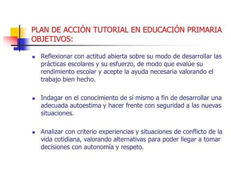 Ppt Plan De Acci N Tutorial En Primaria Powerpoint Presentation Free