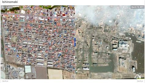 Stunning satellite view before and after the tsunami | Contrarian