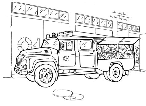 Fire engine coloring pages to download and print for free